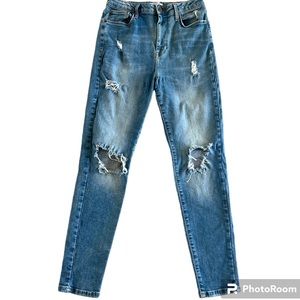 Forever 21 Jeans High Rise Skinny Distressed